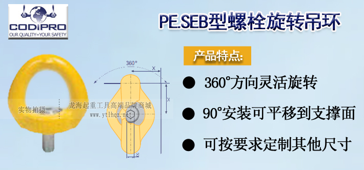 PE.SEB型盧森堡螺栓旋轉(zhuǎn)吊環(huán)實物圖