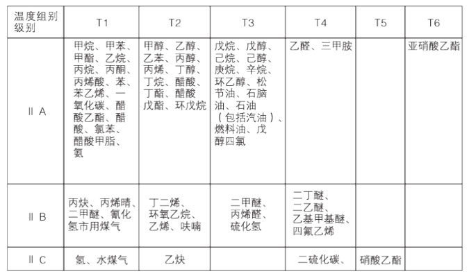 氣體防爆電動葫蘆級別