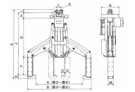 CDER型日本鷹牌吊具尺寸圖